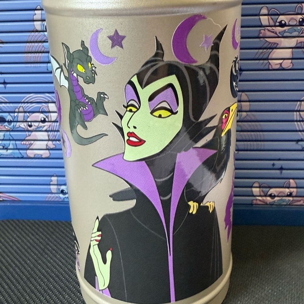 Disney Maleficent Tumbler with Purple and Black Design